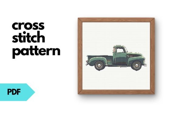 Vintage Pickup Truck Cross Stitch
