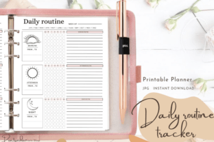 Daily Routine Tracker , A4 Size Graphic by Printspedia · Creative Fabrica