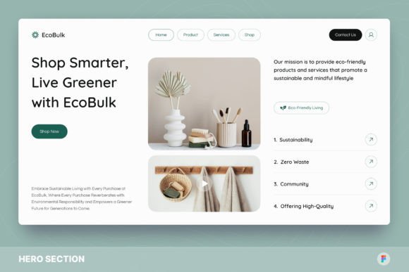 Eco Friendly Bulk Store Hero Section