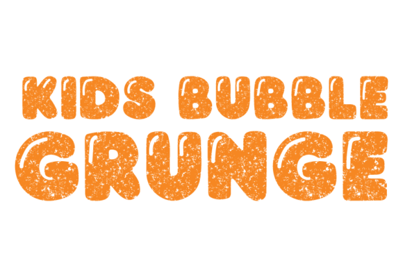 Kids Bubble Grunge Font PNG with transparent background - Preview 1