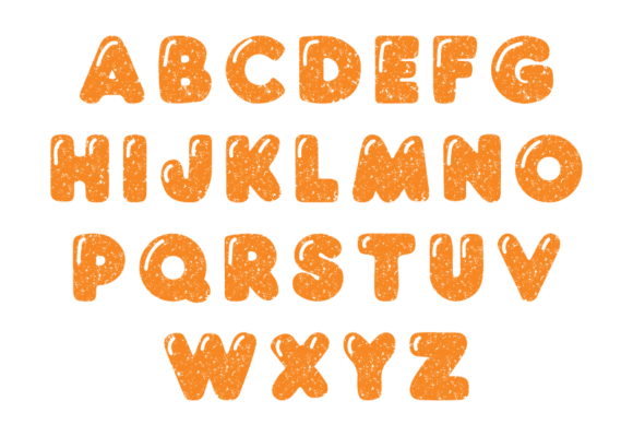 Kids Bubble Grunge Font PNG with transparent background - Preview 2
