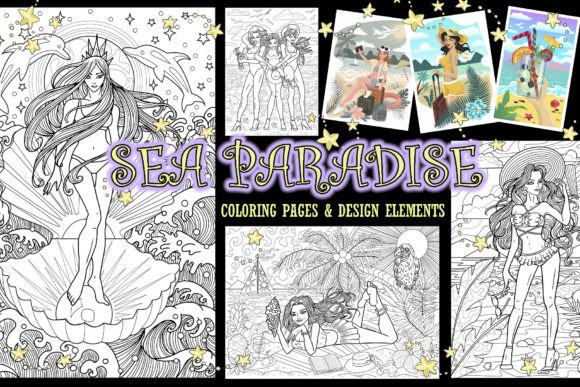 Sea Paradise Graphic Illustrations By samiramay