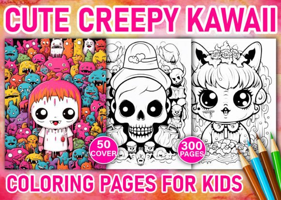300 Cute Creepy Kawaii Coloring Pages