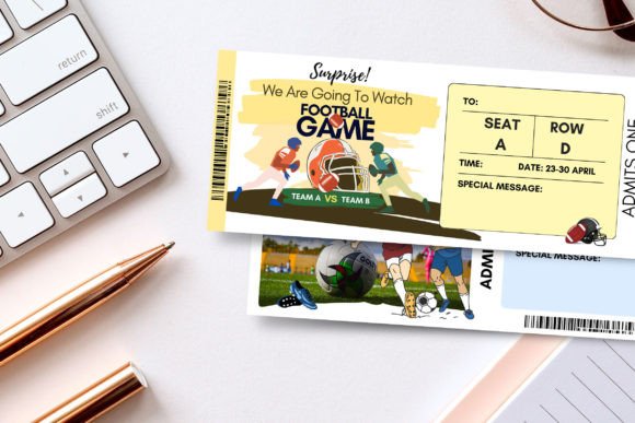 Canva Editable Surprise Football Ticket