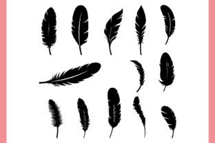 Feather black silhouette 4