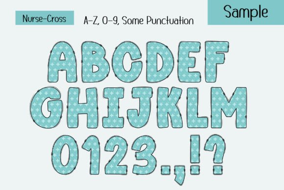 Nurse Alphabet Font PNG with transparent background - Preview 3
