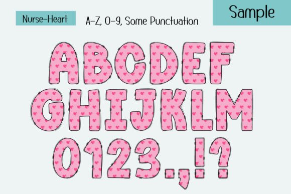 Nurse Alphabet Font PNG with transparent background - Preview 4