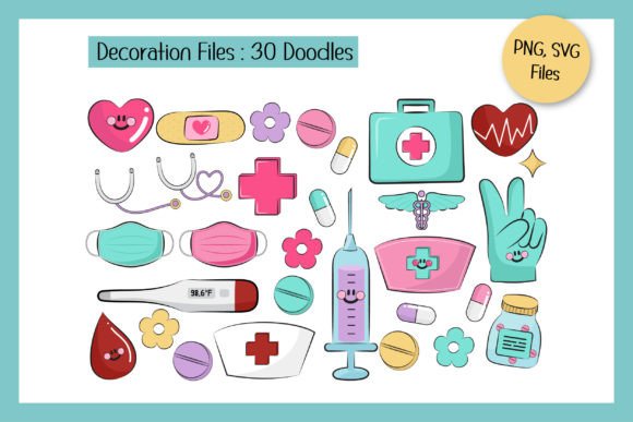 Nurse Alphabet Font PNG with transparent background - Preview 6
