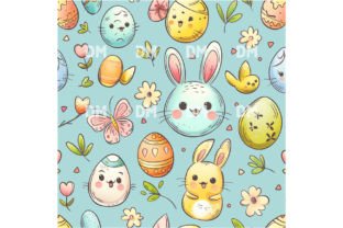 Seamless Happy Easter Digital Paper 3 Graphic by Design Moment ...