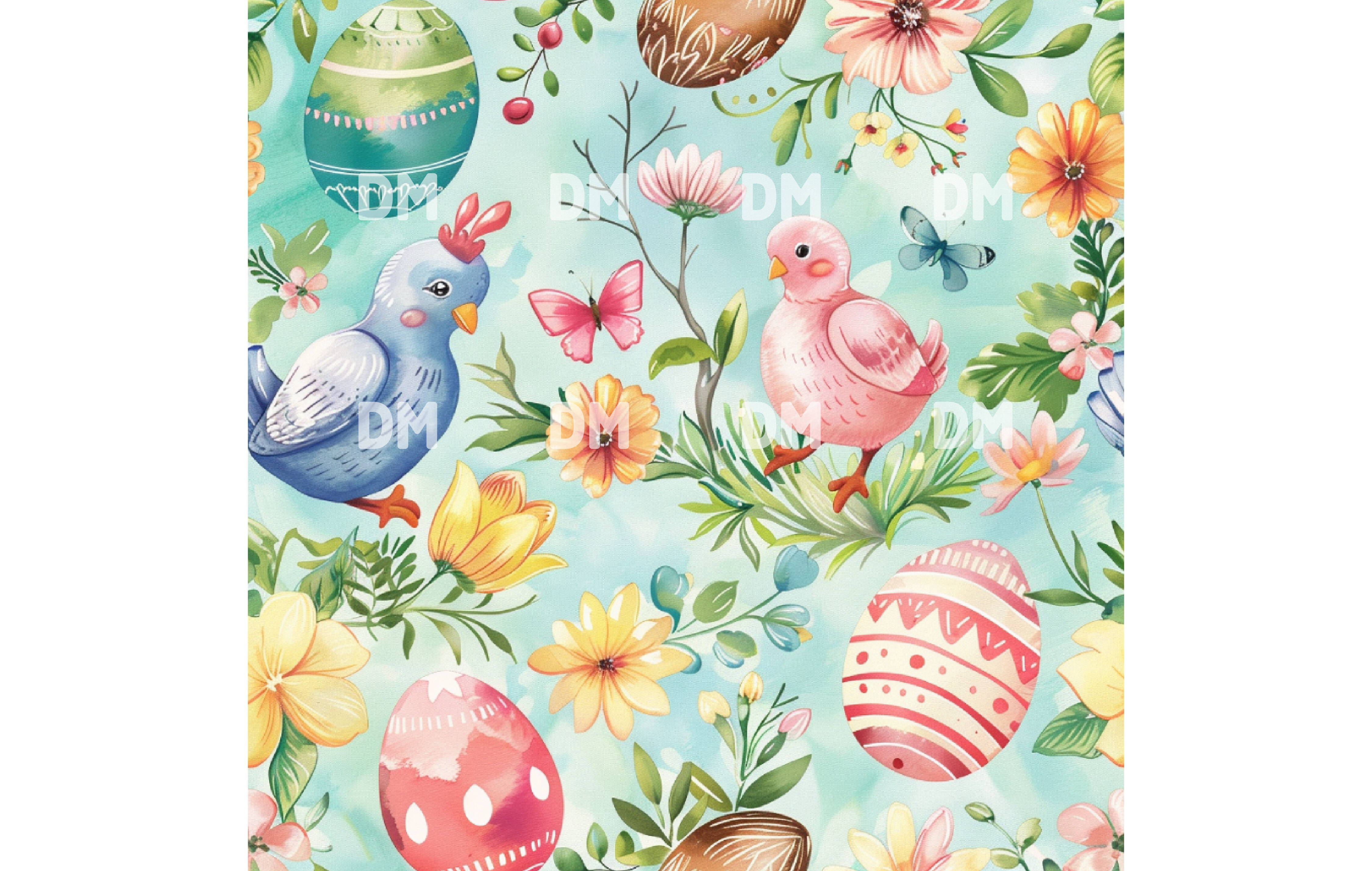 Seamless Happy Easter Digital Paper 8 Graphic by Design Moment ...