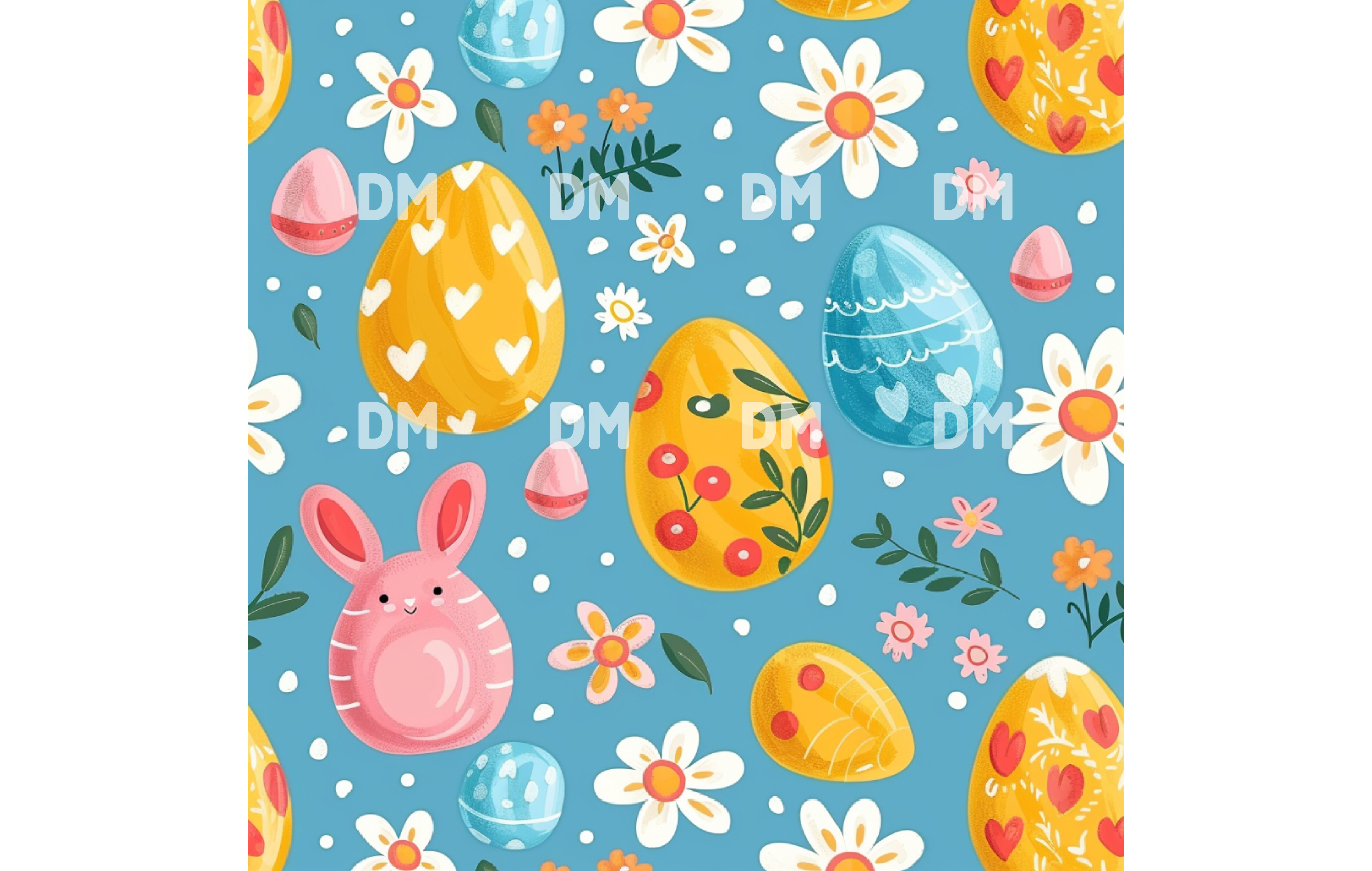 Seamless Happy Easter Digital Paper 9 Graphic by Design Moment ...