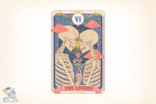 Tarot Card Skeleton the Lovers