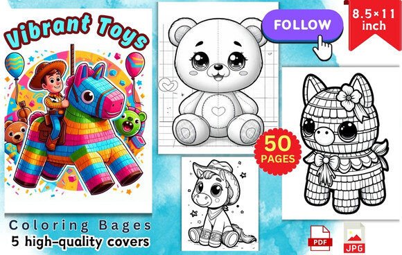 Vibrant Toys Coloring Pages