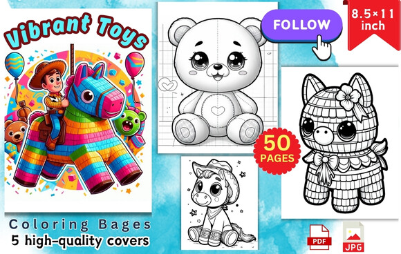 Vibrant Toys Coloring Pages
