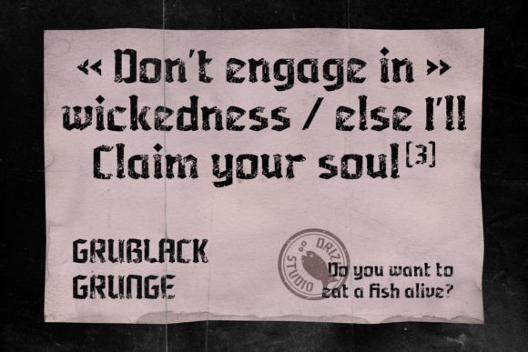 Grublack Font - Preview 6