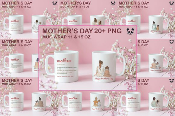 Mom Mama Mothers Day Mug Wrap Bundle Graphics