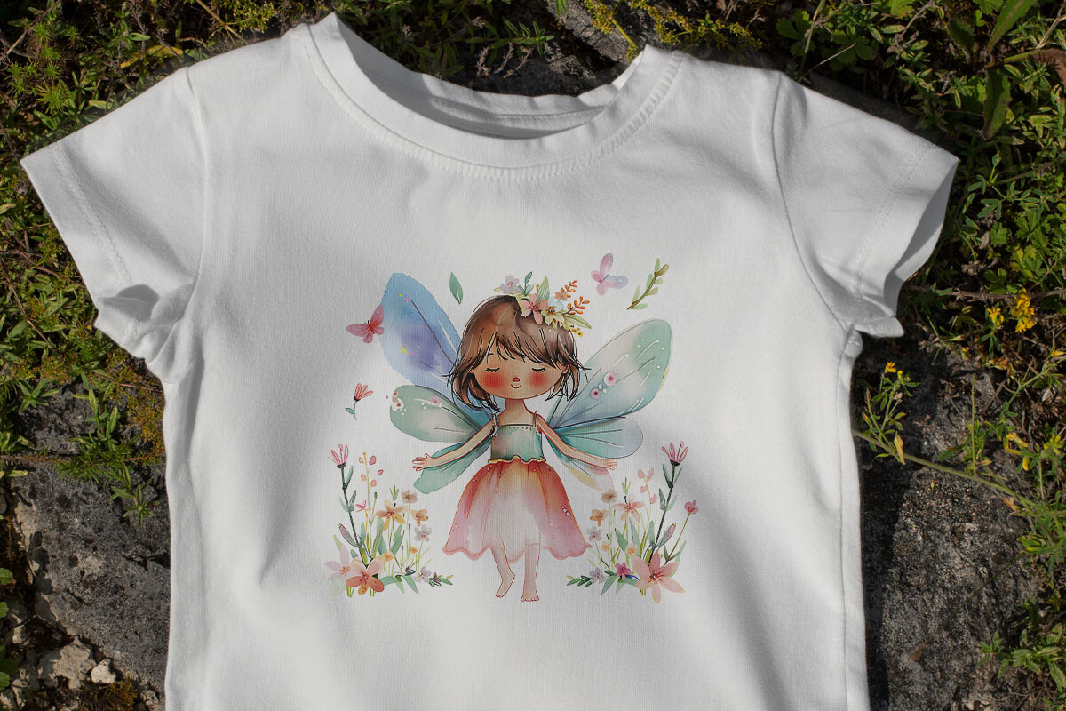 Watercolor Cute Little Fairy Sublimation Graphic by Mulew · Creative ...