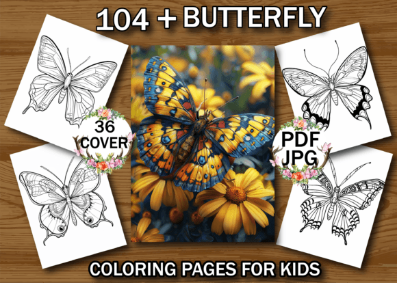 100 Butterfly Coloring Pages for Kids