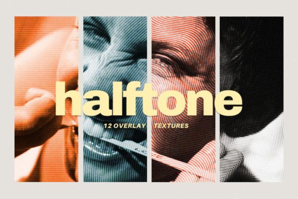 12 Halftone Overlay Textures