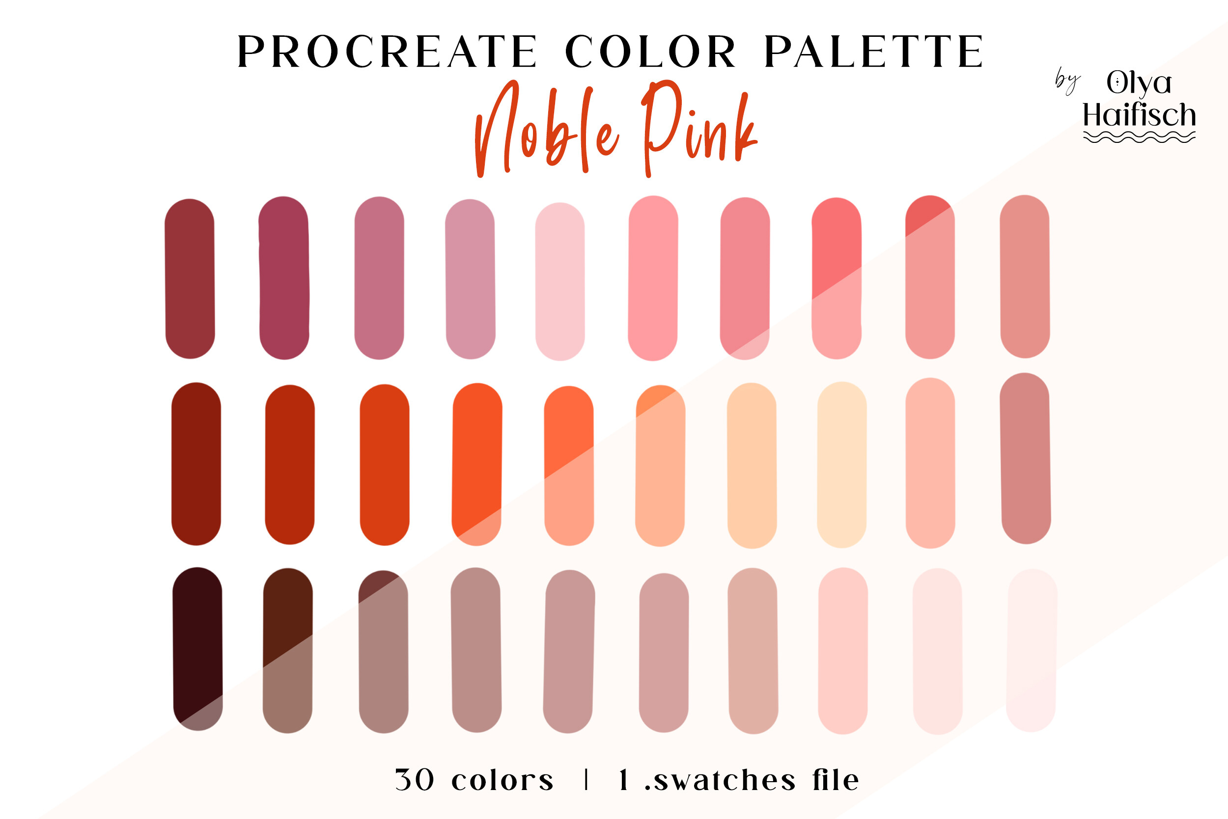 Bright Pink Procreate Color Palette