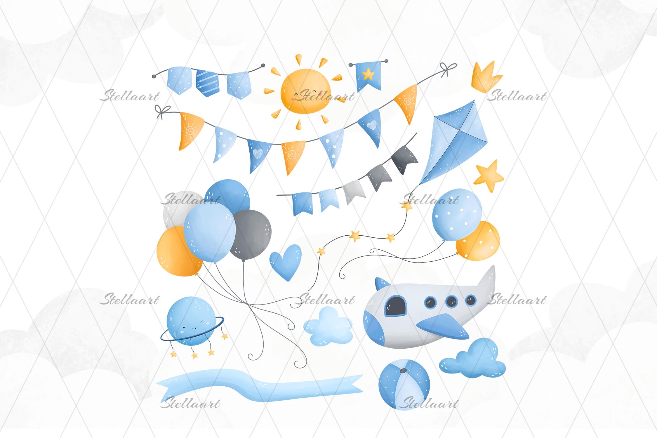 Classic Nursery for Baby Boy Clipart - photo 3
