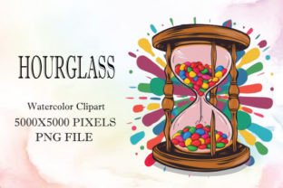Hourglass Watercolor Clipart 8 Graphic by DESIGN ART · Creative Fabrica