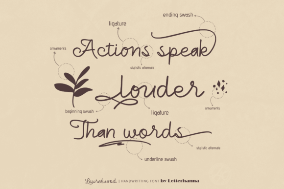 Laurelwood Font PNG with transparent background - Preview 1