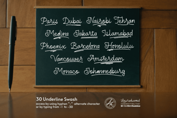 Laurelwood Font PNG with transparent background - Preview 3
