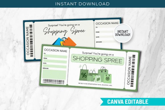 Printable Shopping Trip Voucher Canva