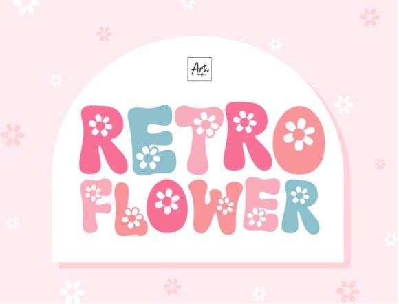 Preview specimen of Retro Flower decorative font