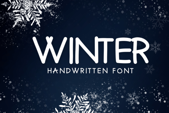 Winter Sans-Serif-Schriftarten Schriftart Von Sirinart