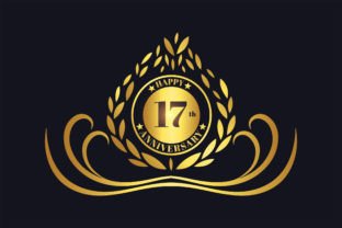 17th Lettering 17th Anniversary Lettering Design Graphic by ziatista25 · Creative Fabrica