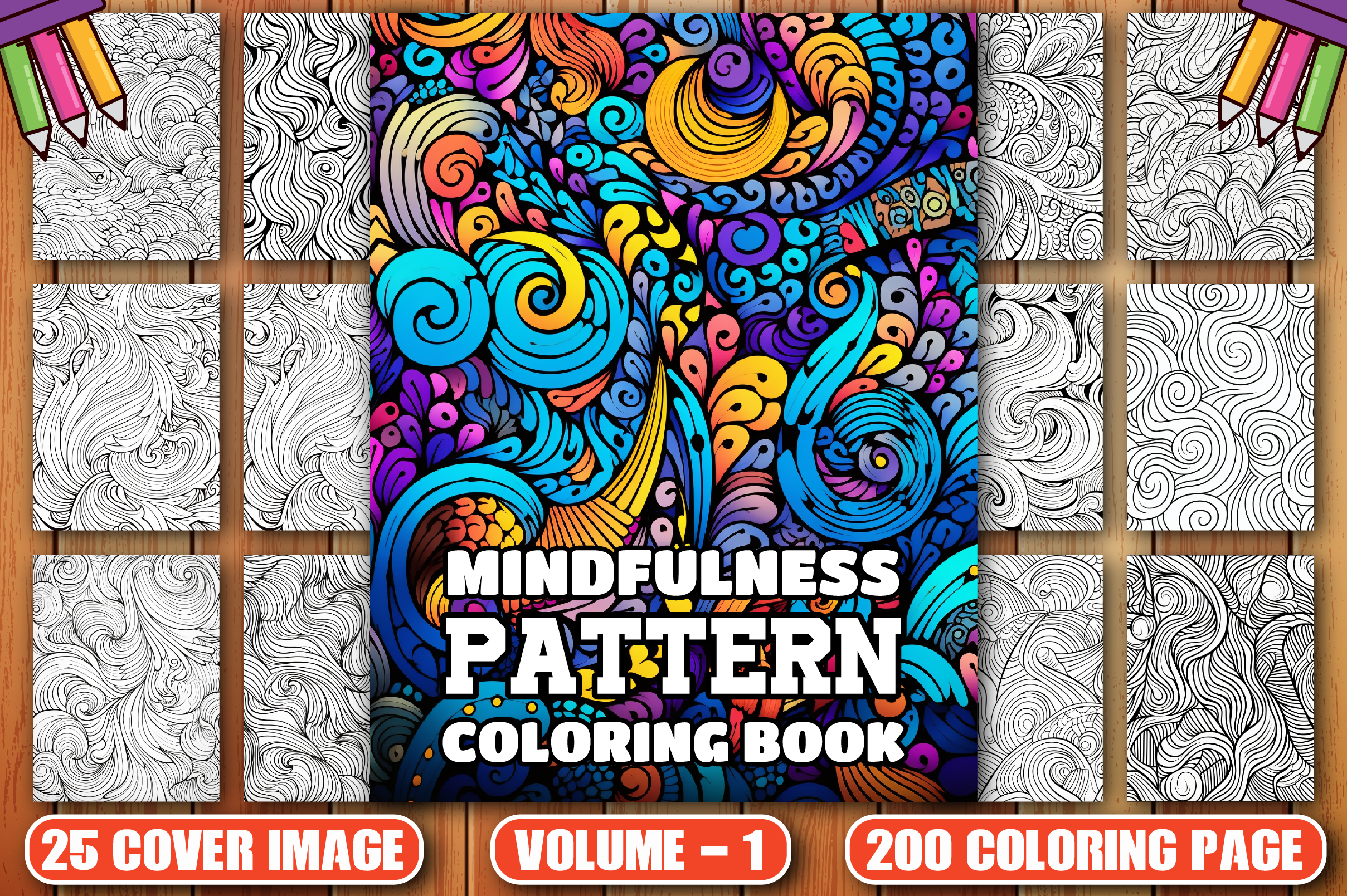 200 Mindfulness Pattern Coloring Pages