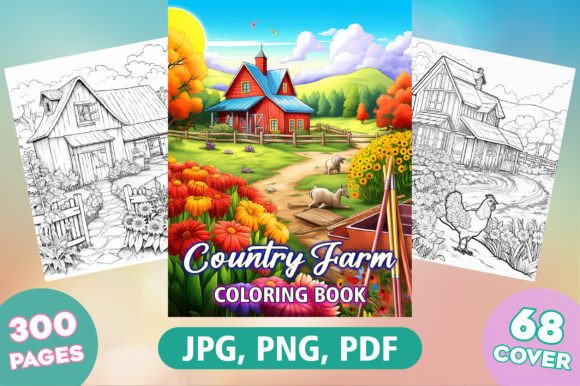 Country Farm Coloring Pages for Adults