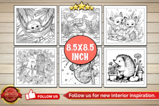 Cute Summer Animal Coloring Pages Bundle Graphic by Craftsbeefy ...