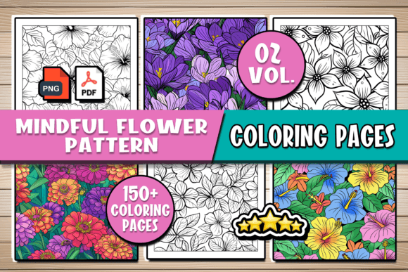 Mindful Flower Patterns Coloring Pages