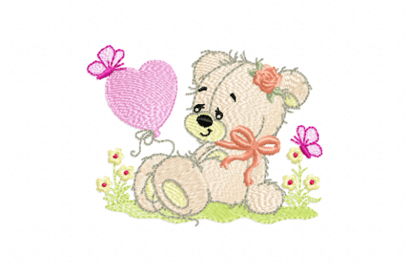 Baby Bear Embroidery Design