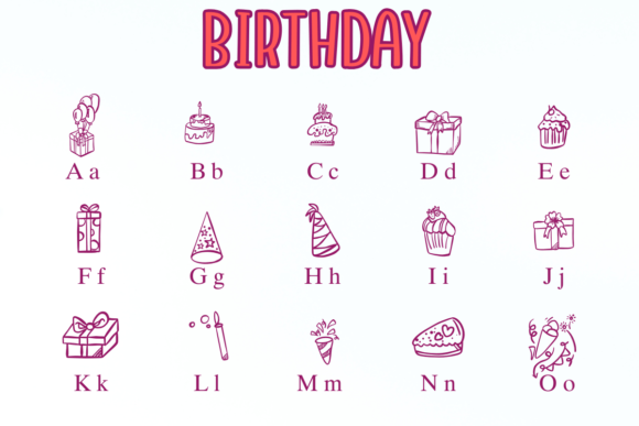 Birthday Font - Preview 1