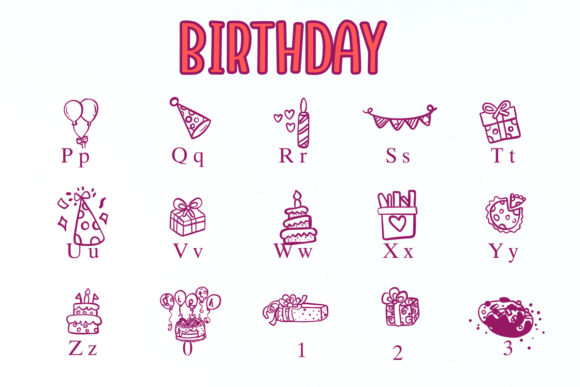 Birthday Font - Preview 2