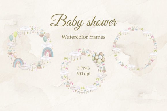 Boho Baby. Set of Frames. PNG.