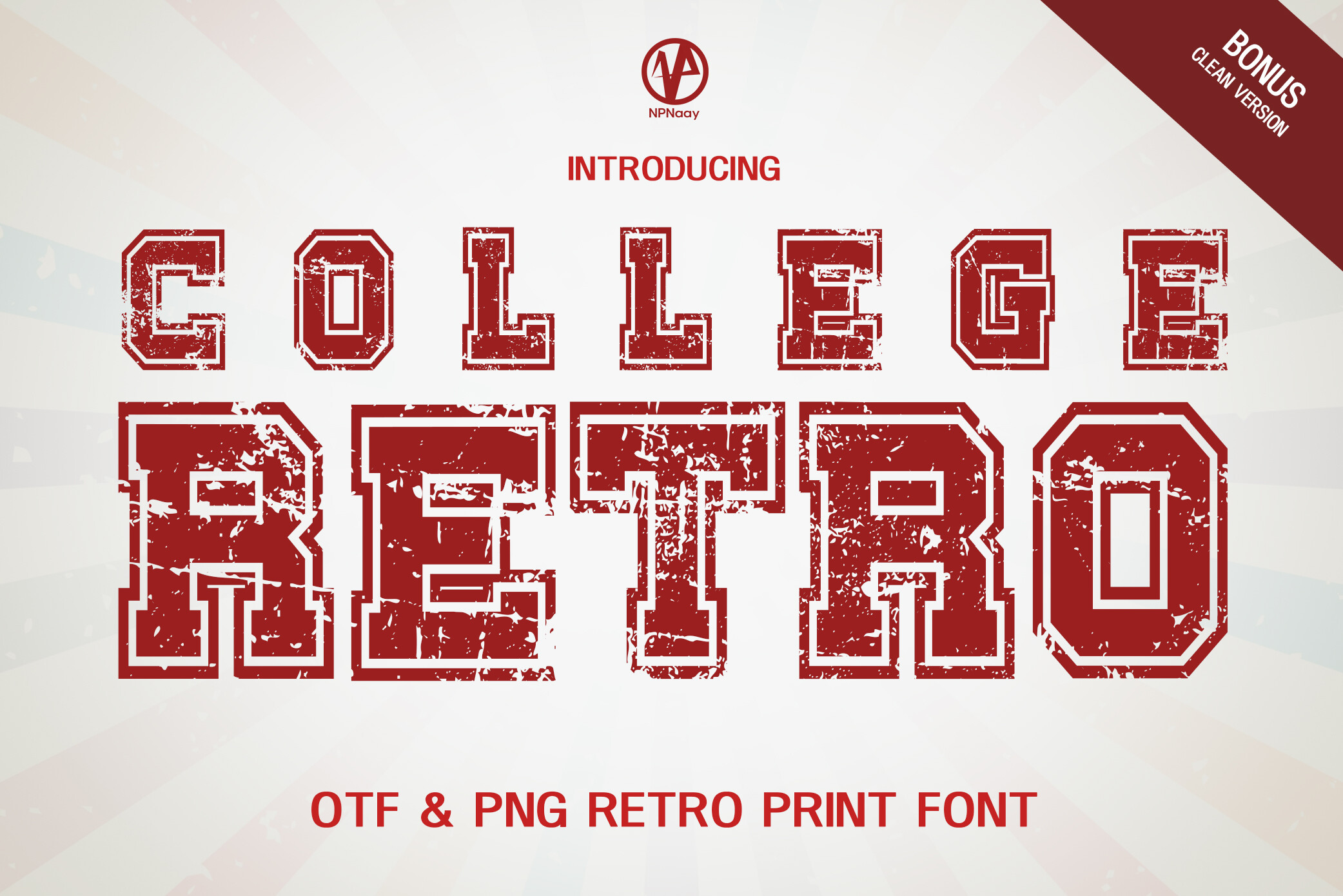 College Retro preview: vintage grunge poster typeface