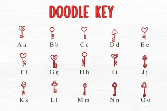 Doodle Key Font - Preview 1