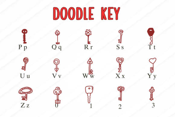 Doodle Key Font - Preview 2