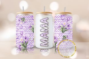 Mama Glitter Libbey Glass Wrap UVDTF PNG Graphic by PositiveChic ...