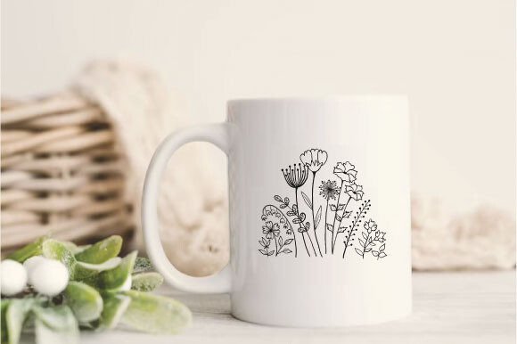 Minimalistic Wildflower Graphics