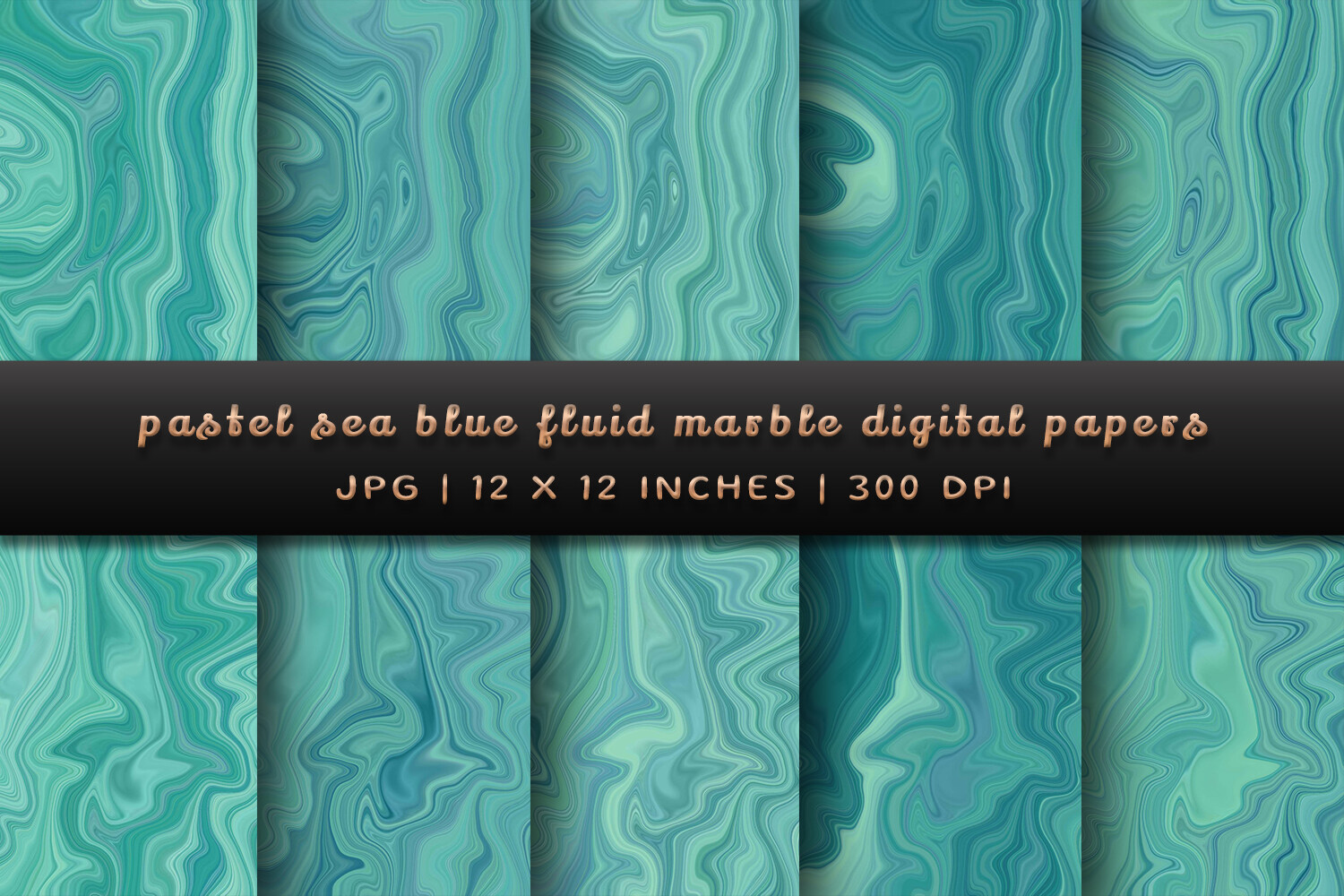Pastel Sea Blue Fluid Marble Backgrounds Graphic by Pugazh Logan ...