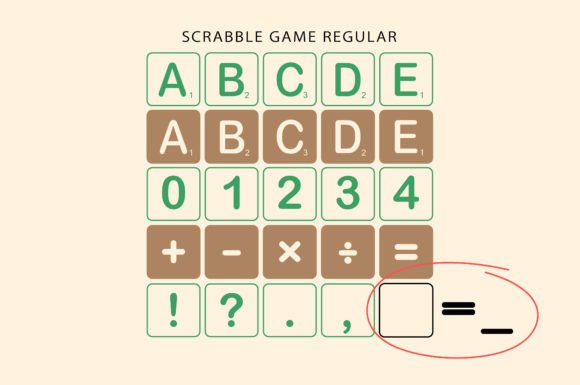 Scrabble Game Font PNG with transparent background - Preview 3