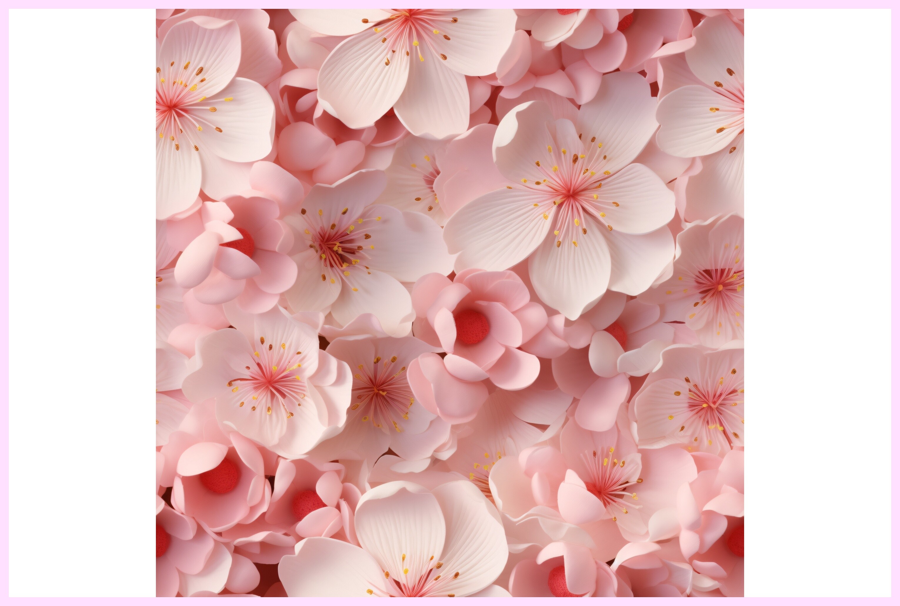 Spring 3D Flowers Seamless Pattern Graphic by Forhadx5 · Creative Fabrica