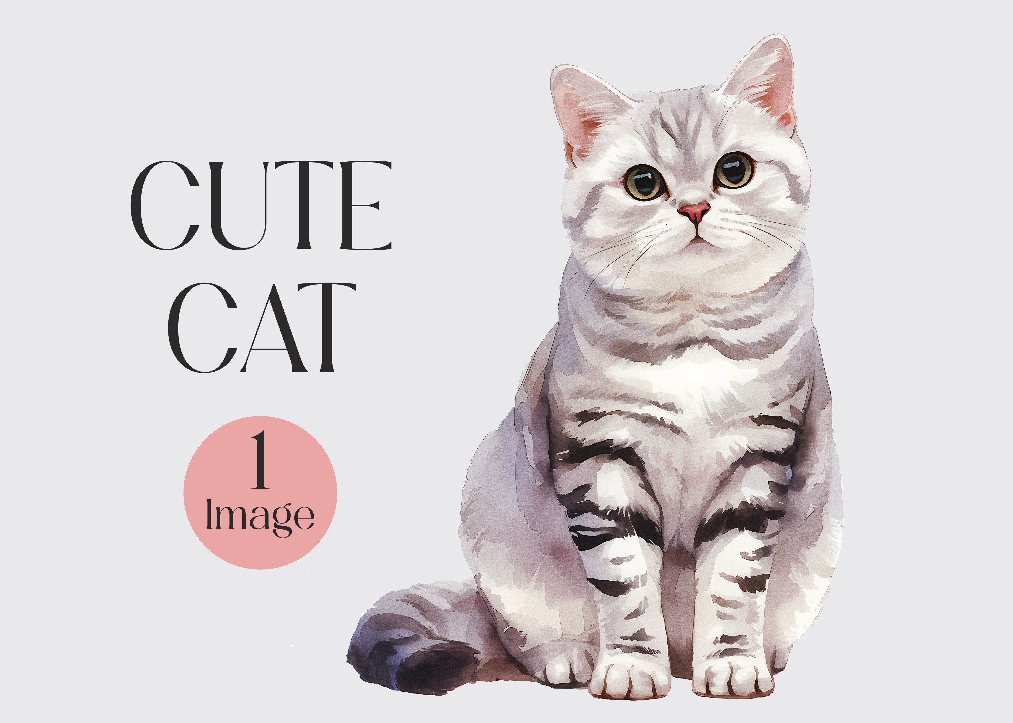 Watercolor Cute Cat Clipart Graphic by primroseblume · Creative Fabrica