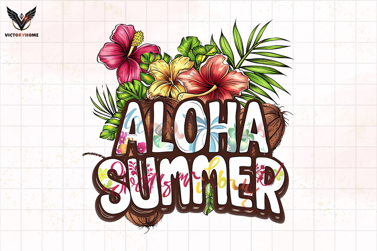 Aloha Summer Sublimation Clipart PNG Graphic by VictoryHome · Creative ...